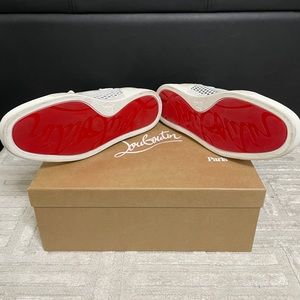 Christian Louboutin Size 8.5 High Top off white